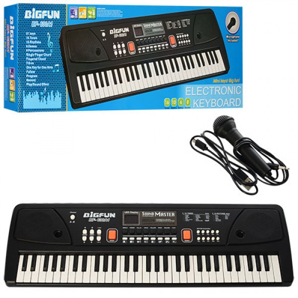 112269 Синтезатор BF-630A1 61 клавіша, мікрофон, USB, запис, Demo, бат., кор., 63-20,5-6,5 см.