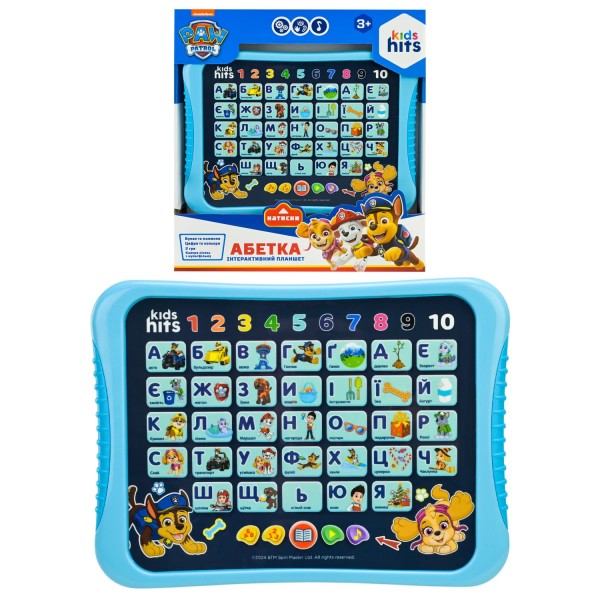 217377 Іграшка планшет Kids Hits арт. KH01/014L ,"Абетка." Paw Patrol , у короб. 25*27*4см.