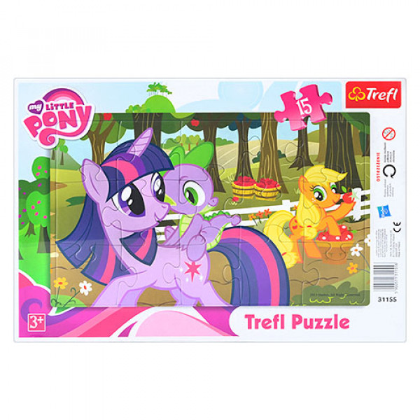 16298 Дитячі іграшки головоломки-пазли з картону Puzzles - "15 Frame" - In the orchard / Hasbro My Little 