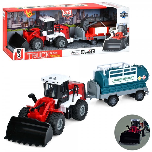226400 Будтехніка KLX900-21-23 інерц.,трактор з причеп.,бульдозер,1:43,2 види,муз.,світло,бат.,кор.,49-16,5