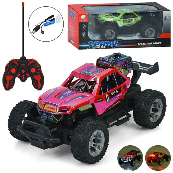 226676 Джип JT699 радіокер., акум., 1:18, пара/дим, гумові колеса, USB, 2 кольори, світло, кор., 30-15-12см