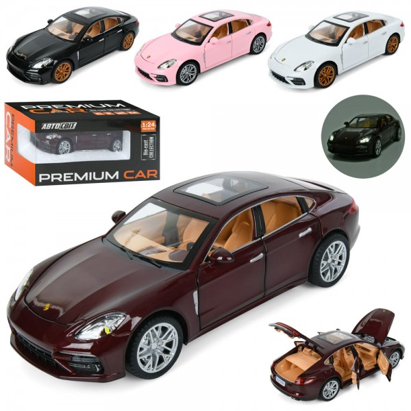 162551 Машина AP-2028 АвтоСвіт,1:24,мет.,інерц.,відчин.двері/капот/багажник,гум.колеса,4кольори,муз.,світло