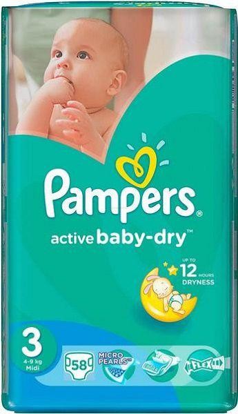 177658 Підгузники Pampers Active Baby 3, 4-9 кг, 58 шт