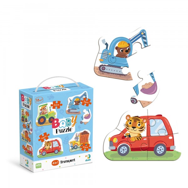 233264 Пазл 4 в 1 Baby puzzle. Транспорт