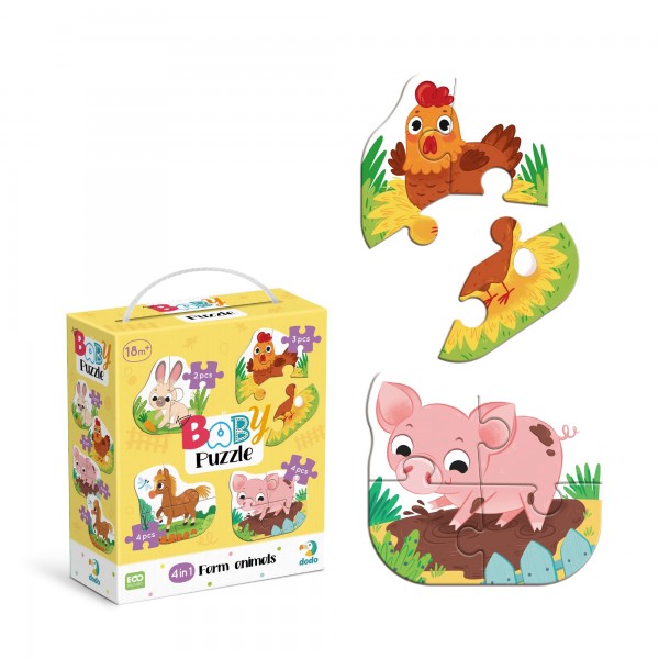 233265 Пазл 4 в 1 Baby puzzle. Сільські тварини