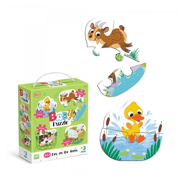 233266 Пазл 4 в 1 Baby puzzle. День на фермі