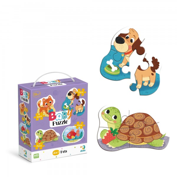 233267 Пазл 4 в 1 Baby puzzle. Домашні тварини