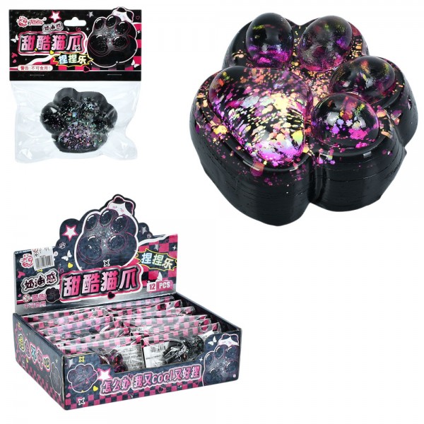 220876 Іграшка MS 4533 антистрес, таба-лапка, TPR, 2 кольори, кул., 12 шт. в диспл., 25-7-19 см.