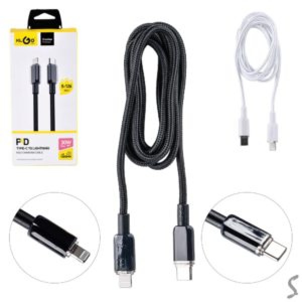 255790 Кабель KLGO Type-C to Lightning PD 30W 1.0м WL-1426
