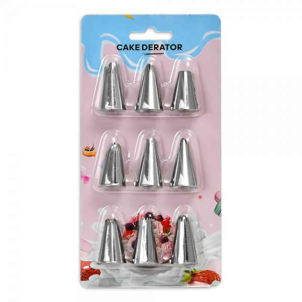 162443 Насадки для кондитерського шприца/мішка 9пр/наб 9*18см R90204