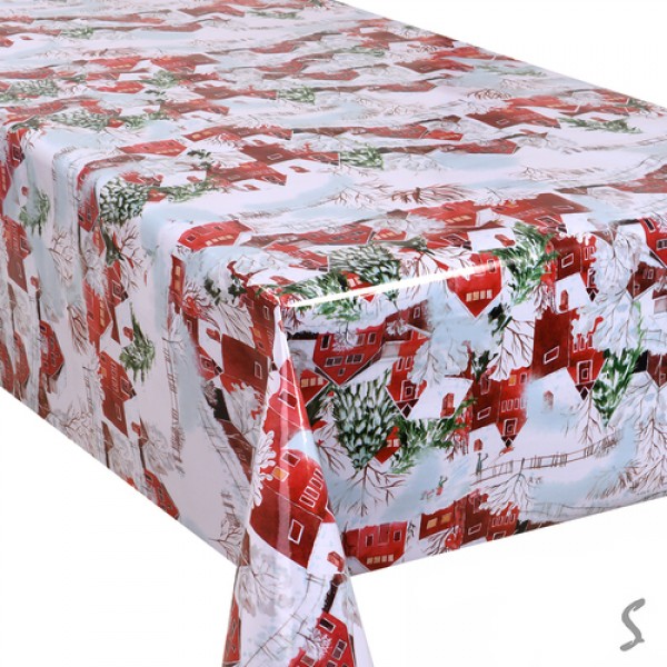 254009 Клейонка ПВХ з малюнками 3D "Новорічна" на ткан.основі 1.40*20м.,MA-5434