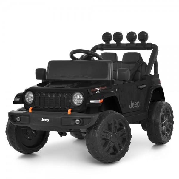 259195 Джип M 6312EBLR-2(24V) радіок2.4G, 2мотори200W, 1акум24V5AH, EVA, USB, MP3,шкіра.світ,муз.чорний