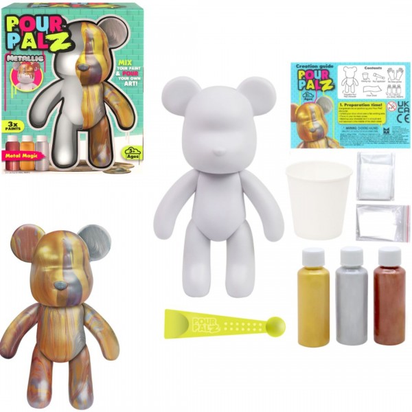 248401 Pour Palz Набір для творчості Флюїд Арт - Ведмедик "Магія металіку" S3 Metallic